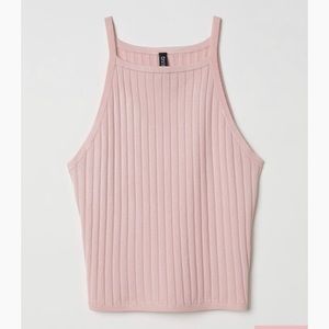 Light Pink Ribbed Tank Top